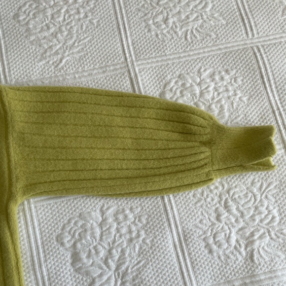 Aerie Buttercream Oversized Ribbed Crew Neck Sweater Lime Green XS - Picture 4 of 13